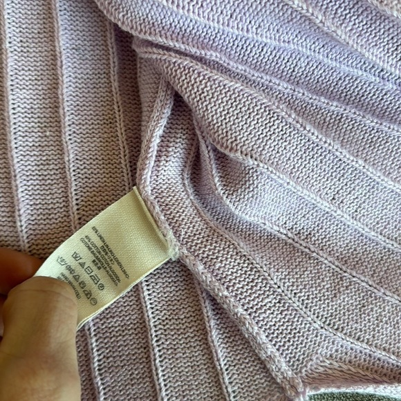 Free People Lavender RIBBY RIB Long Cardigan Open Front Knit Duster Sweater wrap - Picture 8 of 11